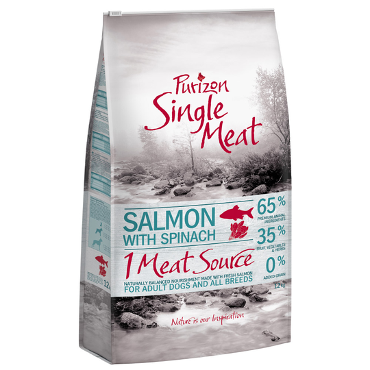 Purizon Single Meat Adult Salmon & Spinach - spannmålsfritt - 300 g