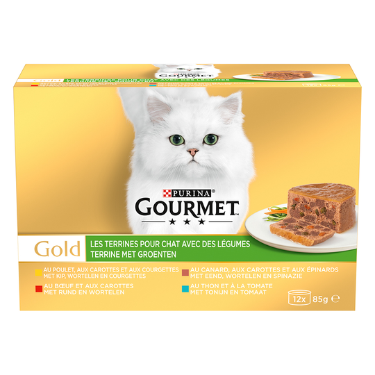 Gourmet Gold Terrine 12 x 85 g - Med grönsaker 12 x 85 g