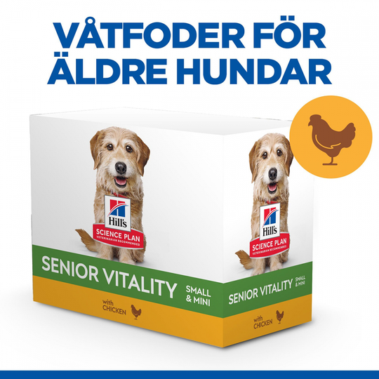 Hill's Science Plan Canine Senior Small & Mini Vitality Stew Chicken 12x80 g