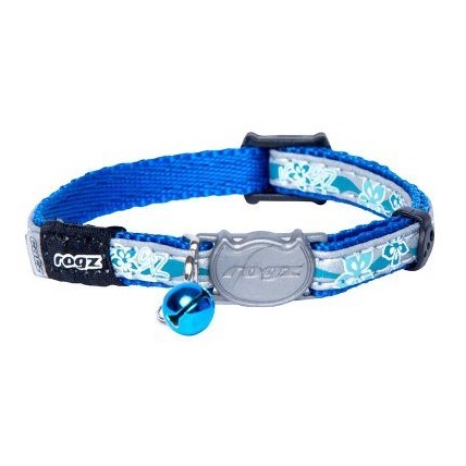 Katthalsband Rogz Nightcat blue floral XS