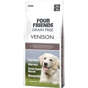 Hundfoder Four Friends Dog Grain Free Venison, 12 kg