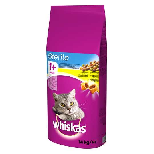 Ekonomipack: Whiskas torrfoder Sterile 1+ Kyckling - (2 x 14 kg)