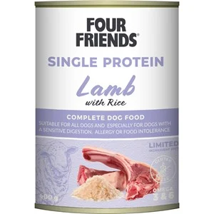 Hundfoder Four Friends Single Protein Lamb & Rice 400 g