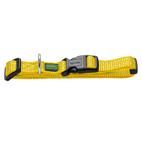 HUNTER Tripoli halsband gult - Vario Basic stl. M: 30-45 cm halsomfång, B 15 mm