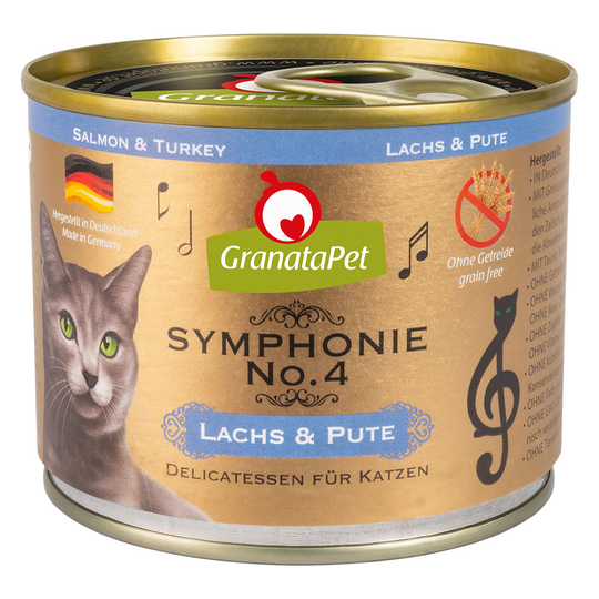 Ekonomipack: 24 x 200 g GranataPet Symphonie - Lax & kalkon