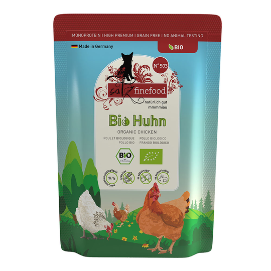 Ekonomipack: catz finefood Bio i portionspåse 24 x 85 g - No. 503 Ekologisk kyckling