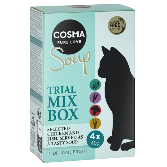 Provpack: Cosma Soup 4 x 40 g - Mix II (4 sorter)