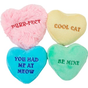 Kattleksak Rosewood Catnip Sweethearts 4-pack