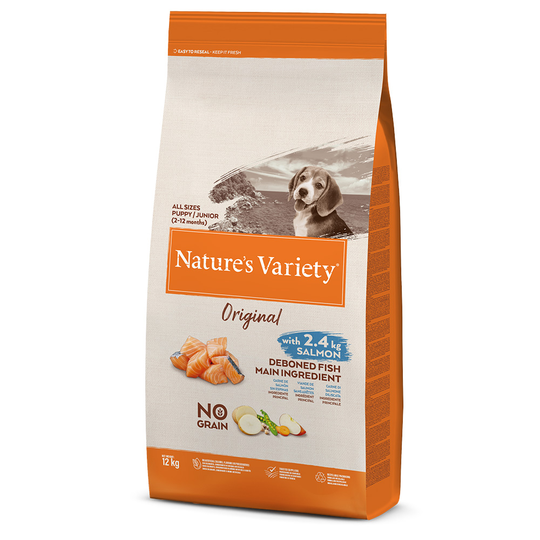 Nature's Variety Original No Grain Junior Salmon - Ekonomipack: 2 x 12 kg