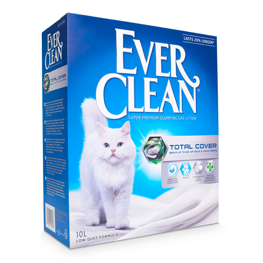 Ever Clean® Total Cover Clumping - Unscented kattsand - Ekonomipack: 2 x 10 l