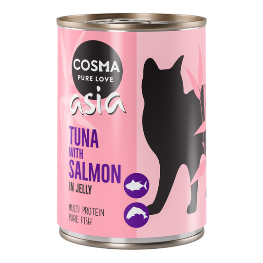 Cosma Asia in Jelly 6 x 400 g - Tonfisk & lax