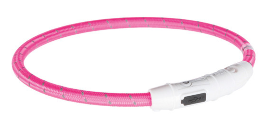 Lysande halsband - Medium-Large / Rosa