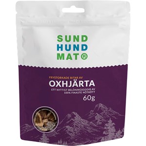 Hundgodis Sund hundmat Frystorkat oxhjärta 60 g