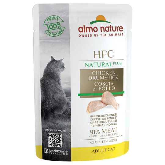 Ekonomipack: Almo Nature HFC Natural Plus 24 x 55 g - Kycklinglår