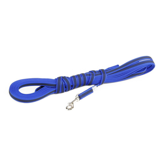 JULIUS-K9 COLOR & GRAY® 14 MM SUPER-GRIP KOPPEL MED HANDTAG - BLÅ/10 M