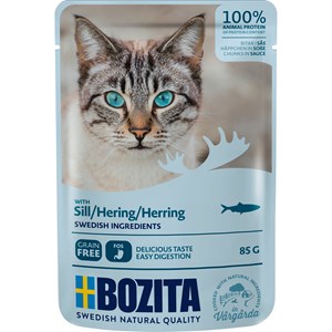 Kattmat Bozita Bitar i sås Sill, 85 g