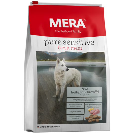 MERA pure sensitive fresh meat Kalkon & potatis, spannmålsfritt 12,5 kg