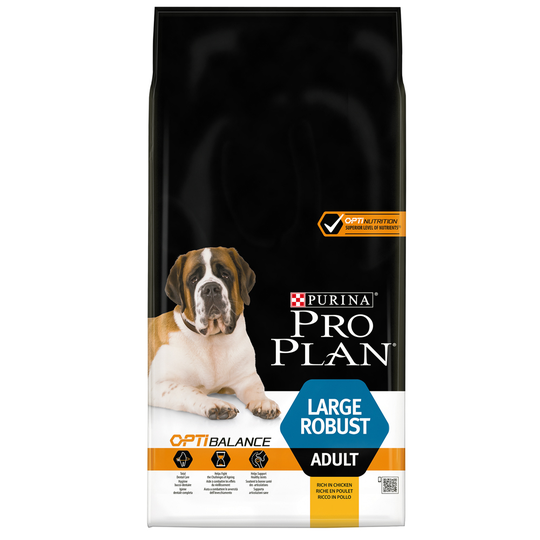 12/14 kg Pro Plan hundmat + 2/2,5 kg på köpet! PURINA PRO PLAN Large Robust Adult OPTIBALANCE (14 + 2,5 kg på köpet)