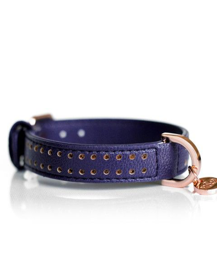 Milk & Pepper - Amaya Indigo Hundhalsband - Flera storlekar (45 x 3 cm)