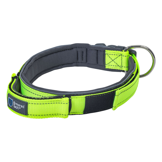 ArmoredTech Dog Control hundhalsband, neongrönt - Stl. XL: halsomfång 51-60 cm, bredd35 mm