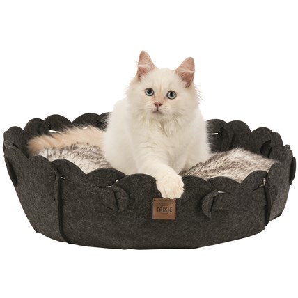 Kattbädd Elli rund Grå