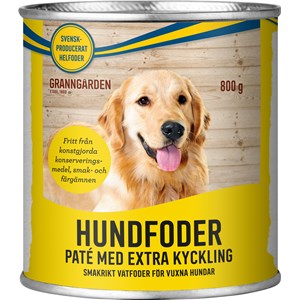 Hundfoder Granngården Paté Kyckling, 800 g