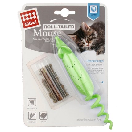 Kattleksak Roll-tailed Mouse Grön