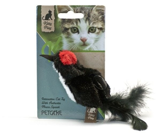 Kitty Play Squeaking Cat Toys - Black Bird