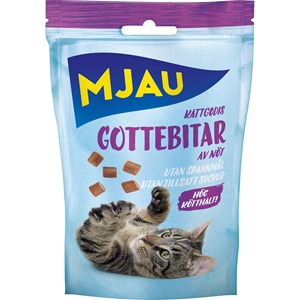 Kattgodis Mjau Gottebitar Nöt, 30 g