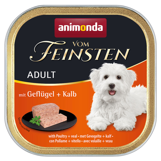 Animonda Vom Feinsten Adult spannmålsfritt 6 x 150 g - Fågel & kalv