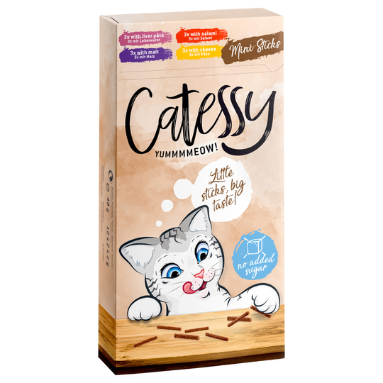 Catessy Mini-Sticks - Ekonomipack: 36 x 4 olika Mini-Sticks (à 2 g)