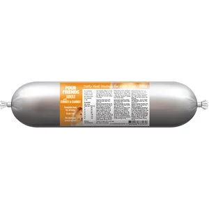 Hundfoder Four Friends Köttkorv Adult Kalkon, 800 g