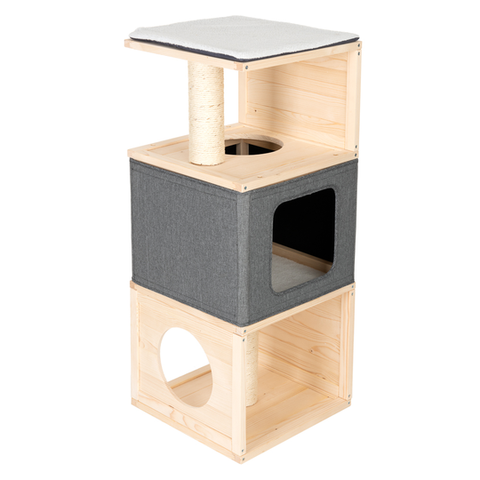 Cubist katthus - L 40 x B 40 x H 96 cm