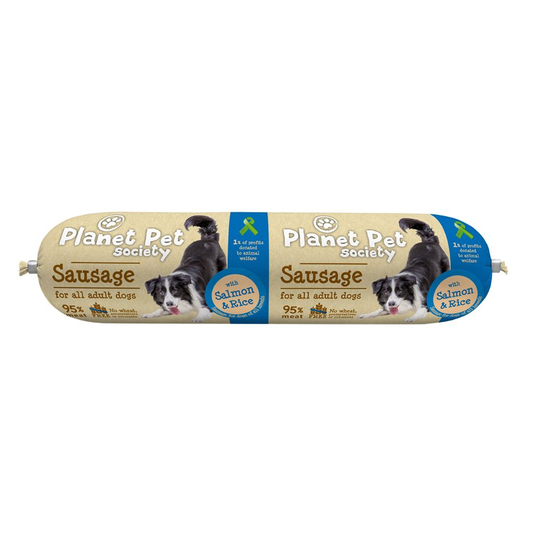 Planet Pet Society Sausage med Lax & Ris 800 g