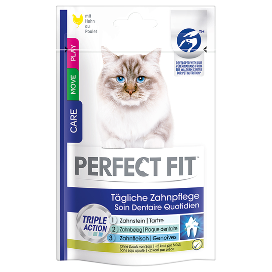 2 + 1 på köpet! 3 förpackningar Perfect Fit kattgodis - Oral Care (18 x 55 g)