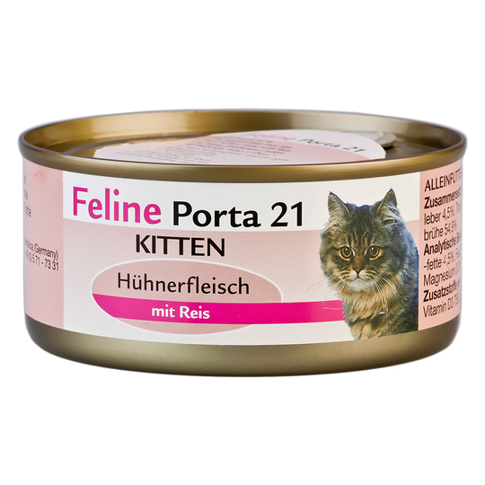 Feline Porta 21 6 x 156 g - Kitten - Kyckling med ris