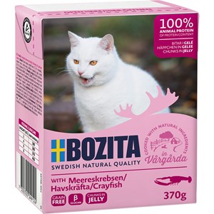 Kattmat Bozita Bitar i gelé med havskräfta, 370 g