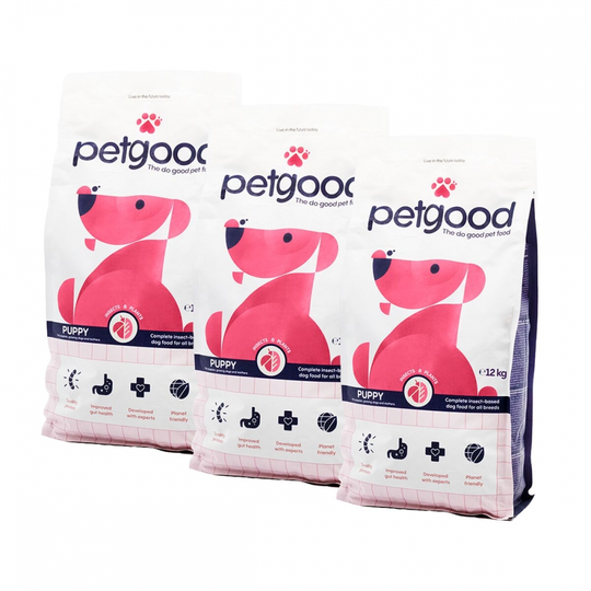 Petgood Puppy & Junior Insektsfoder 3x5 kg
