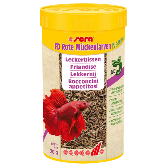 Sera FD röda mygglarver - 250 ml