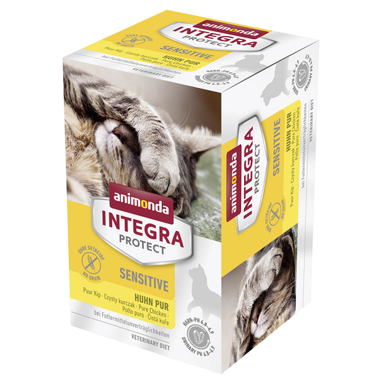 Ekonomipack: Animonda Integra Protect Adult Sensitive 12 x 100 g - Rent kycklingkött