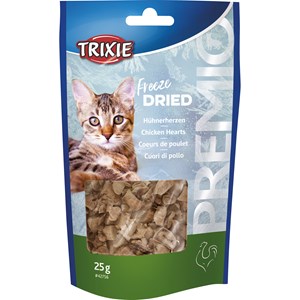 Kattgodis Trixie Premio Frystorkade kycklinghjärtan 25 g
