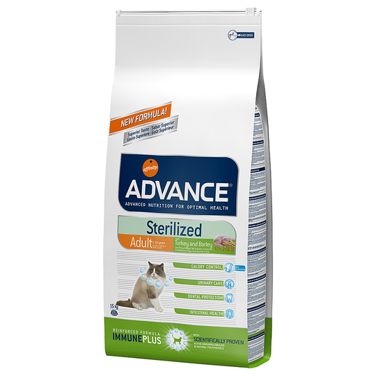 Ekonomipack: Advance kattfoder - Sterilized Turkey (2 x 15 kg)