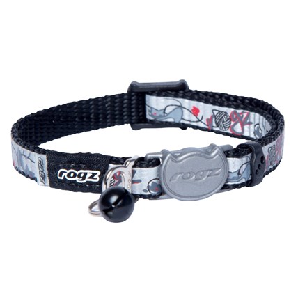 Katthalsband Rogz Reflectocat Black Cat XS