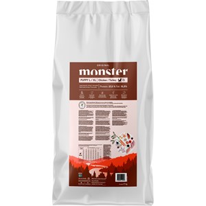 Valpfoder Monster Dog Original Puppy L/XL Chicken/Turkey, 17 kg