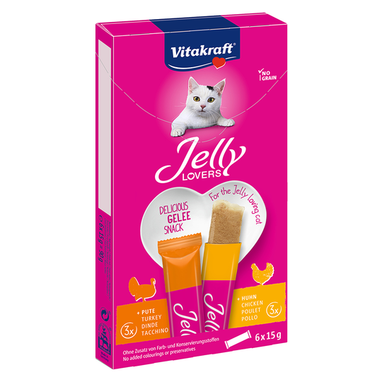 Vitakraft Jelly Lovers Mix Kyckling + Kalkon - 6 x 15 g