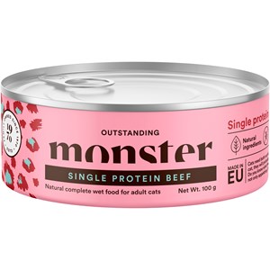 Kattmat Monster Cat Adult Single Protein Beef, 100 g