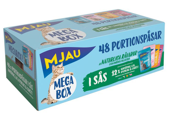 Mjau Megabox portionspåsar, i sås