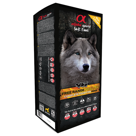 alpha spirit Semi Moist Complete Free Range Poultry - Ekonomipack: 2 x 9 kg