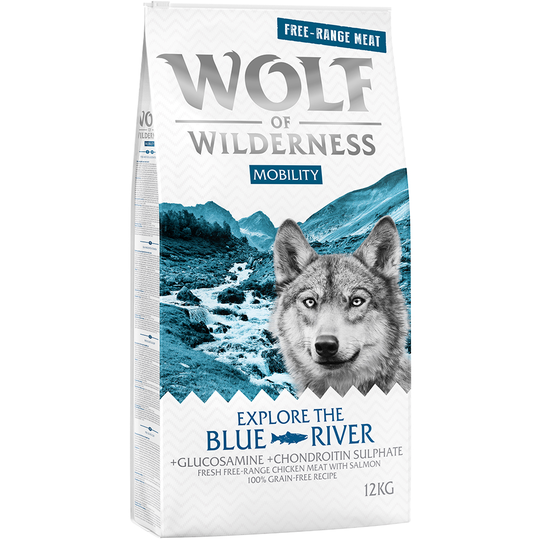 Wolf of Wilderness Explore The Blue River Mobility - Free Range Chicken & Salmon - Ekonomipack: 2 x 12 kg