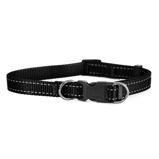 Dogman Nylonhalsband Iris Svart (22-35 cm)